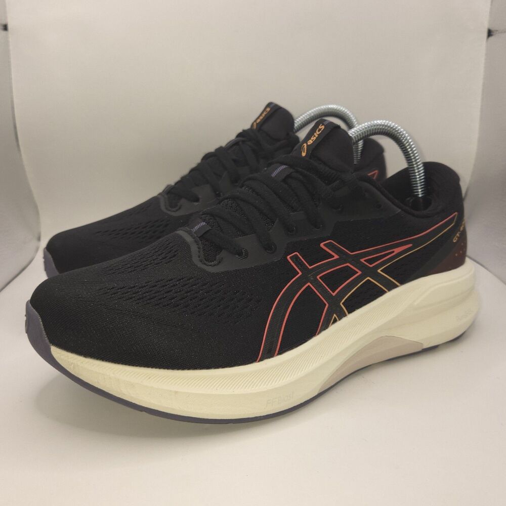 Asics GT-4000 4 Black Coral Reef Womens Sz 9 Wide Red Orange Comfort Running